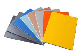 Powder coated sheets with different color options