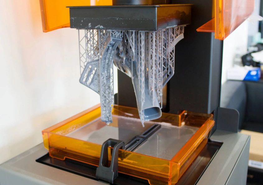 An image of an SLA 3D printing machine