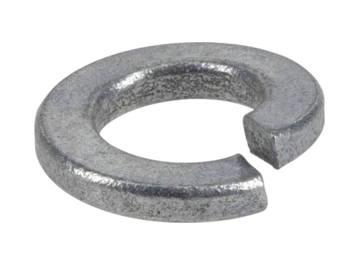 Image showing a single helical spring washer (split lock washer), designed to prevent loosening of fasteners