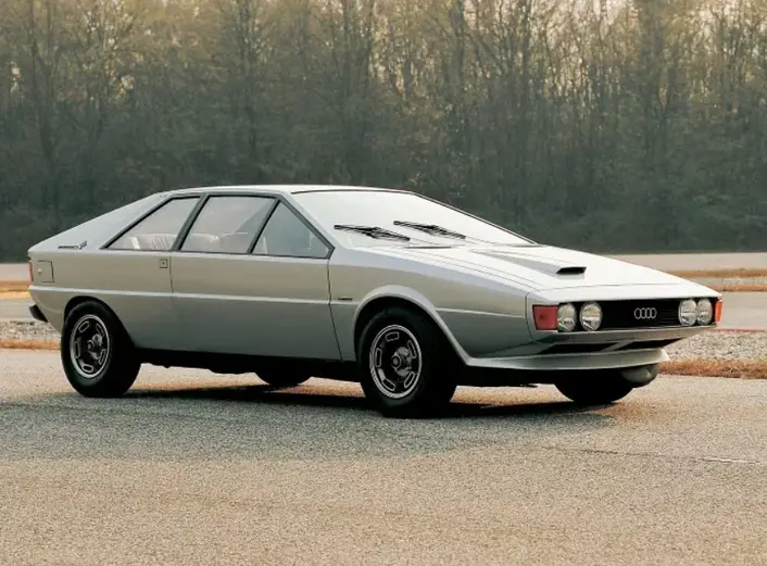 A wedge designed Audi car from the 1980s