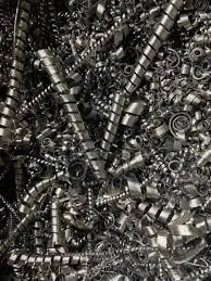 Titanium scrap after the turning process in bulk quantity